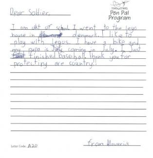 Maverick's letter