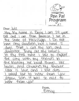Emily's letter